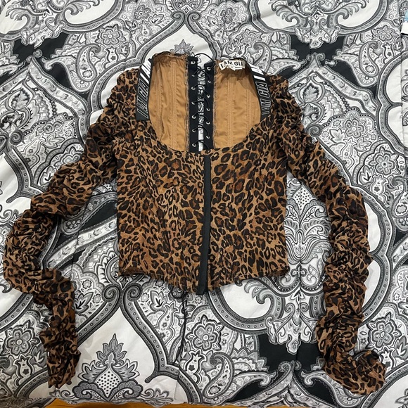 I.AM.GIA cheeta corset top
size small - Picture 2 of 6